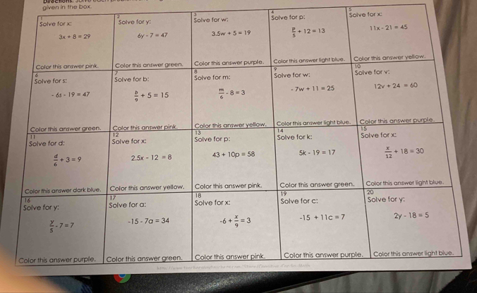 given in the box.
4
Solve for x: