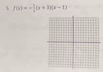 f(x)=- 1/2 (x+3)(x-1)