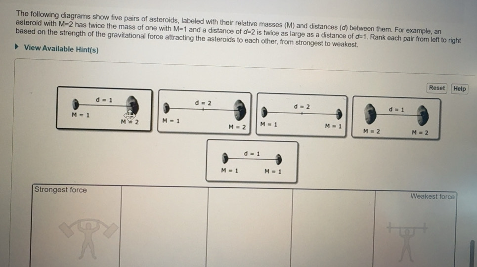 Solved: asteroid with The following diagrams show five pairs of ...