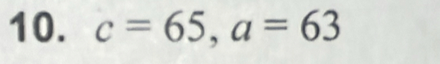 c=65, a=63