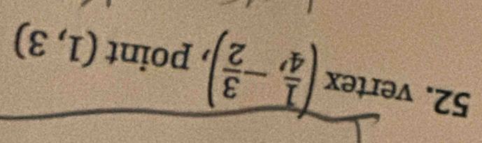 vertex ( 1/4 ,- 3/2 ) , point (1,3)