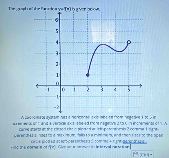 Solved: The graph A coordinate system has a horizontal axis labeled ...