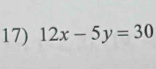 12x-5y=30