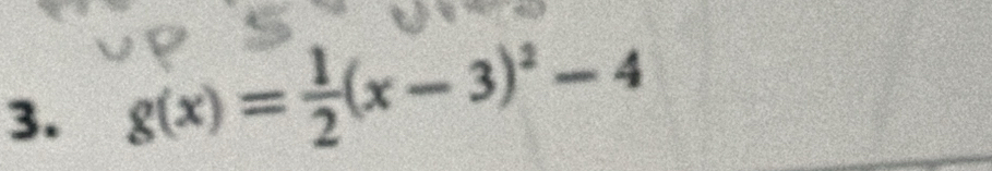 g(x)= 1/2 (x-3)^2-4