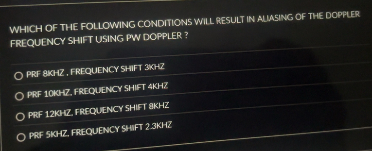 Solved: WHICH OF THE FOLLOWING CONDITIONS WILL RESULT IN ALIASING OF ...