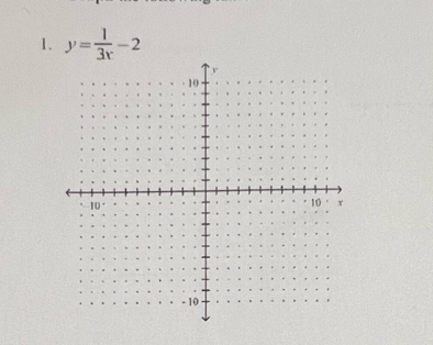 y= 1/3x -2