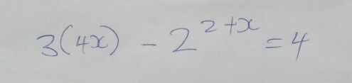 3^((4x))-2^(2+x)=4