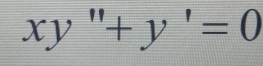 xy''+y'=0