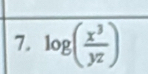 log ( x^3/yz )