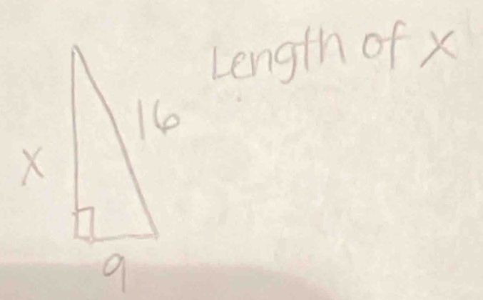 Length of x