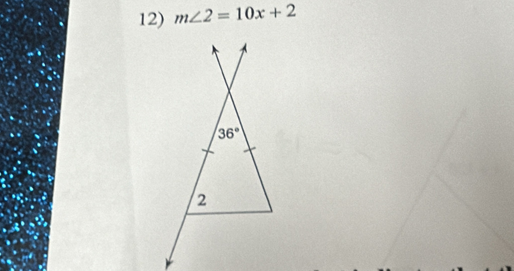 m∠ 2=10x+2