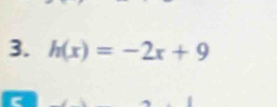 h(x)=-2x+9
C