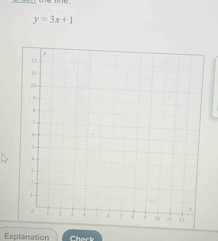 me,
y=3x+1
Explanation Check