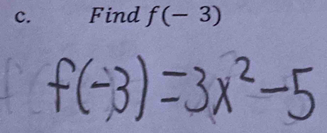 Find f(-3)