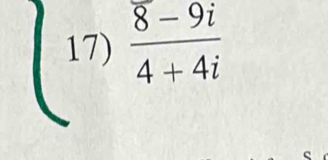 frac overline 8-9i4+4i