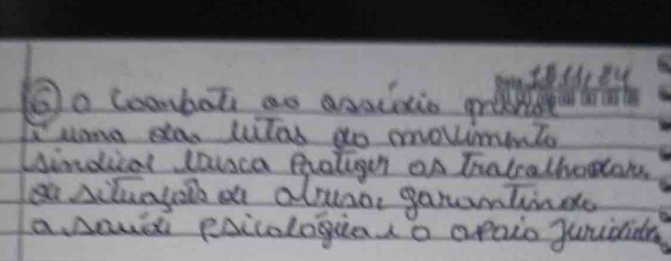 ③o combot ao assixio grnd 
Isong dar wlas do mnovimumto 
Lindical lauca proligeh on Ihatralhootom, 
so Ailueyoll a alswso gamumtind 
a awe eicologia s o araio junvididr