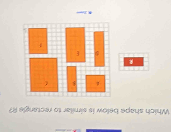 Which shape below is similar to rectangle R? 
Iasm