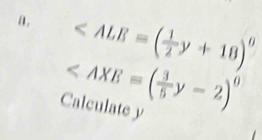 a,

Calculate y