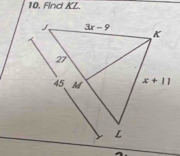 Find KL.