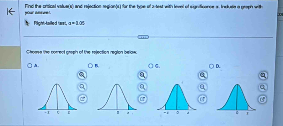 Solved: Find the critical value(s) and rejection region(s) for the type ...