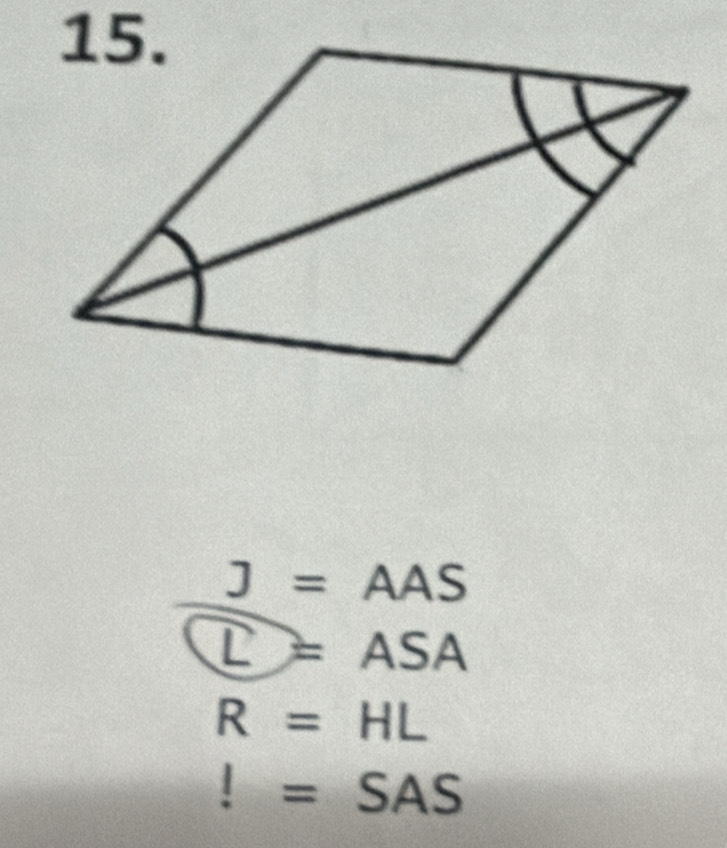 J=AAS
D=ASA
R=HL
!=SAS