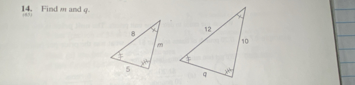 Find m and q. 
(65)