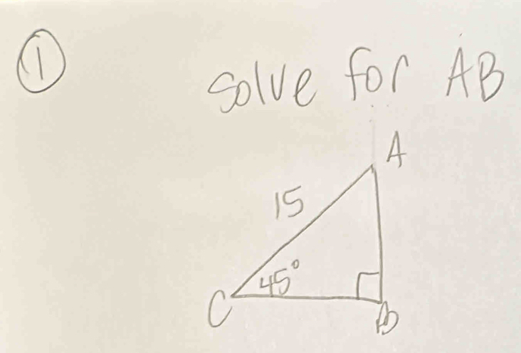 ①
solve for AB