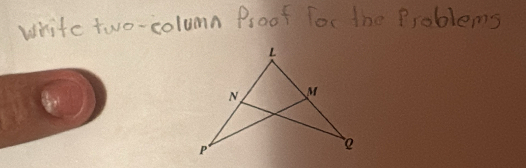 white two-column Proof for the Problems