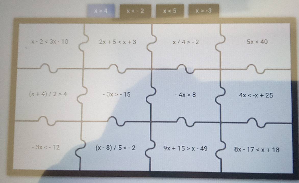 x>4 x x<5</tex> x>-8