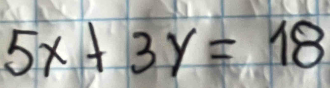 5x+3y=18