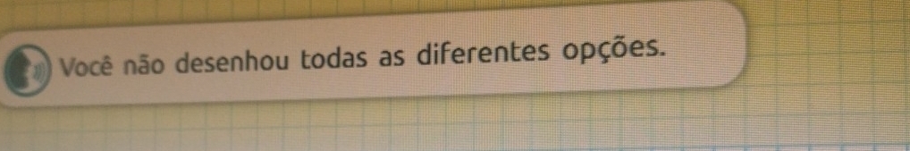 Você não desenhou todas as diferentes opções.