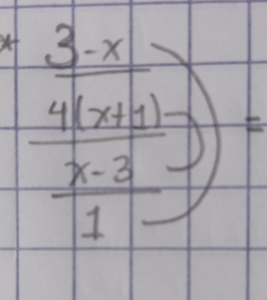 frac  3x/4(x+1)  (x-3)/1 