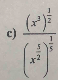 frac (x^3)^ 1/2 (x^(frac 2)2)^ 1/3 