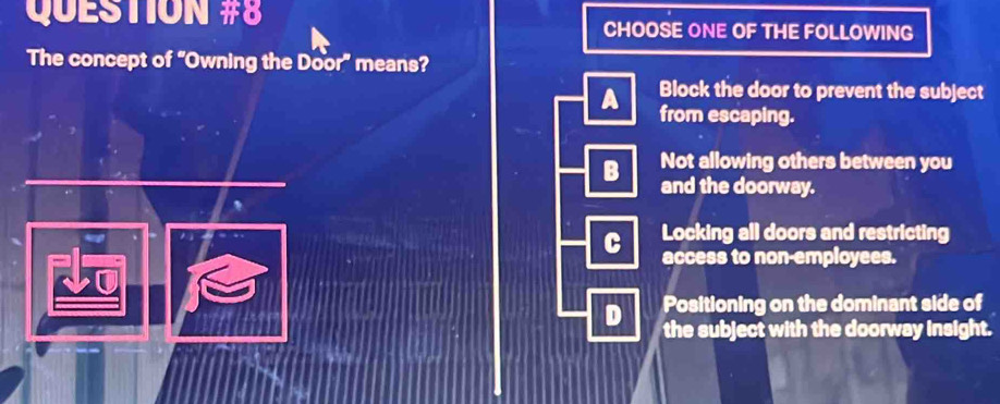 solved-choose-one-of-the-following-the-concept-of-owning-the-door