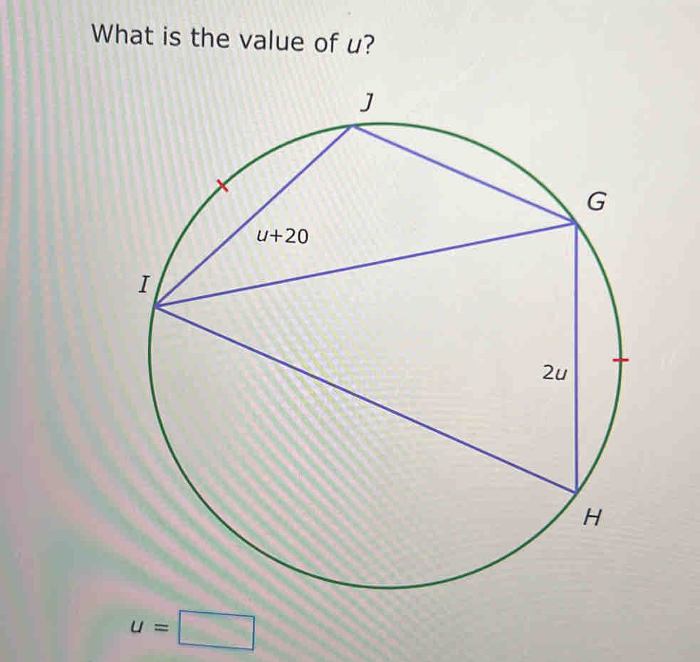 What is the value of u?
u=□