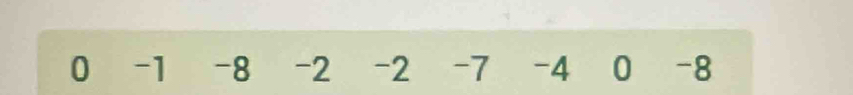 0 -1 -8 -2 -2 -7 -4 0 -8