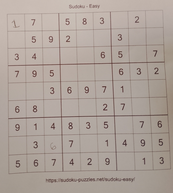 Sudoku - Easy