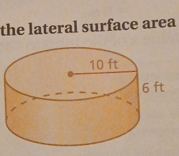 the lateral surface area