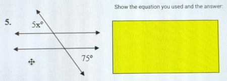 Show the equation you used and the answer: