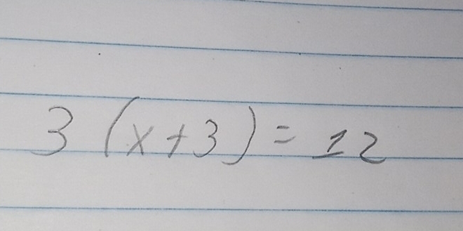 3(x+3)=12