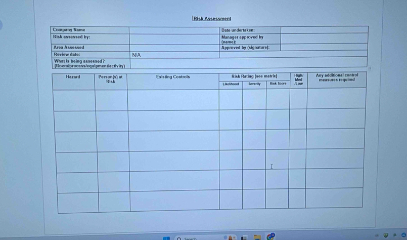 Risk Assessment