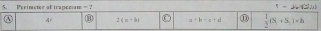 Perimeter of trapezium = ?