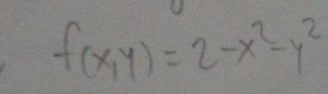 f(x,y)=2-x^2-y^2