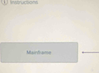 Instructions 
Mainframe