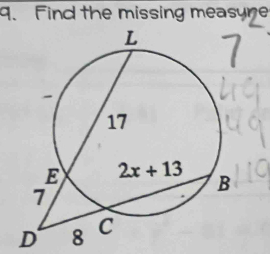 Find the missing measyne
D