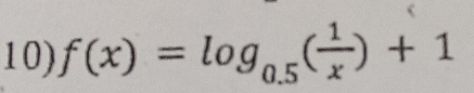 f(x)=log _0.5( 1/x )+1