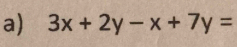 3x+2y-x+7y=