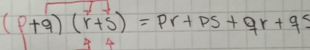 (p+q)(r+s)=pr+ps+qr+qs