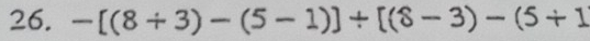 -[(8/ 3)-(5-1)]/ [(8-3)-(5/ 1