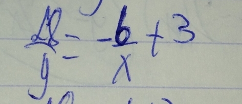  4/y = (-6)/x +3